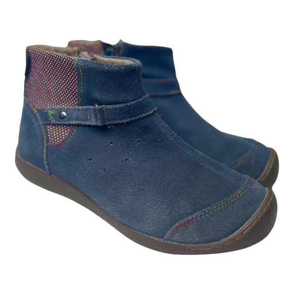 Keen Girls Blue Suede Ankle Boots - Picture 1 of 9